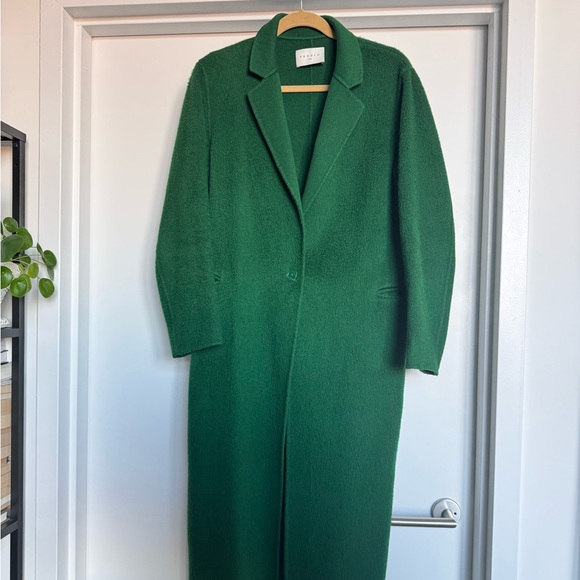 Sandro Green Wool Coat - Picture 6 of 9